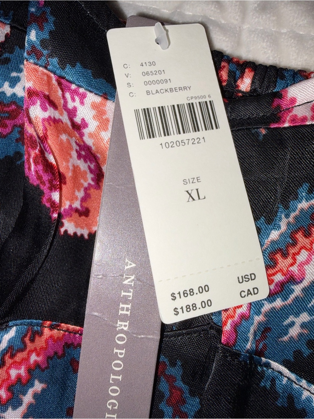 Anthropologie Floral Satin Maxi Dress in Black and Pink - Picture 8 of 9
